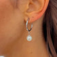 Freshwater Pearl Silver Hoop Earrings