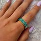 Crushed Stone Wave Ring Gold