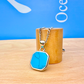 Turquoise Stone Necklace Silver
