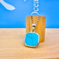 Turquoise Stone Necklace Silver