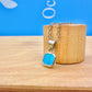 Mini Turquoise Stone Necklace Silver