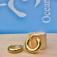 Gold Sun Hoop Earrings