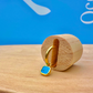 Mini Turquoise Stone Earrings Gold