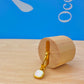 Mini Pearl Shell Stone Earrings Silver
