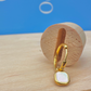 Mini Pearl Shell Stone Earrings Gold