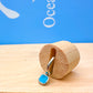 Mini Turquoise Stone Earrings Silver