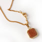 Gold Red Sandstone Pendant