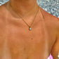 Mini Pearl Shell Stone Necklace Gold