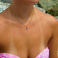 Mini Turquoise Stone Necklace Gold