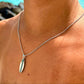 Crushed Stone Pinstripe Surfboard Pendant