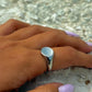 Pearl Shell Stone Ring Silver
