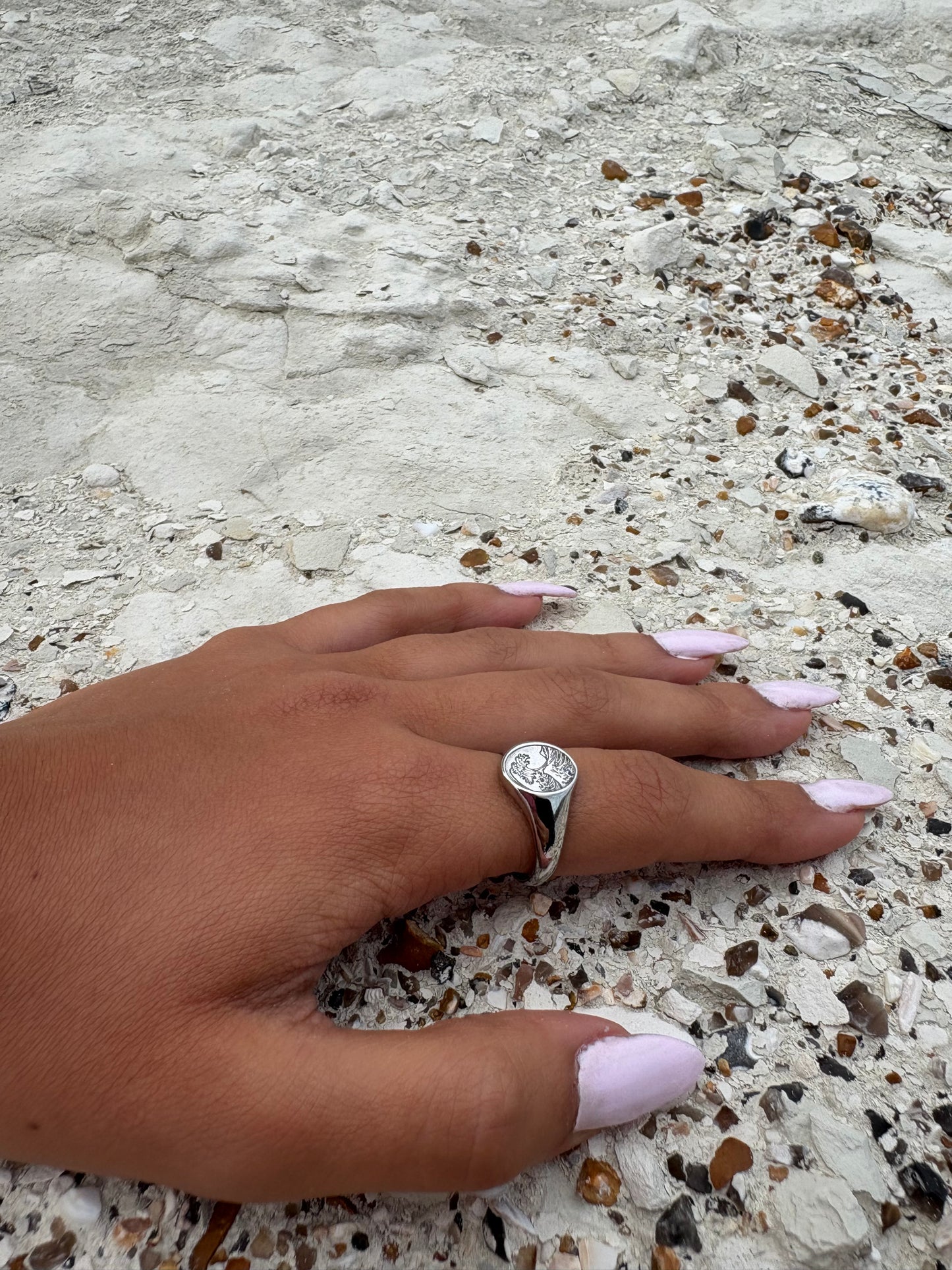 Kanagawa Wave Signet Ring Silver