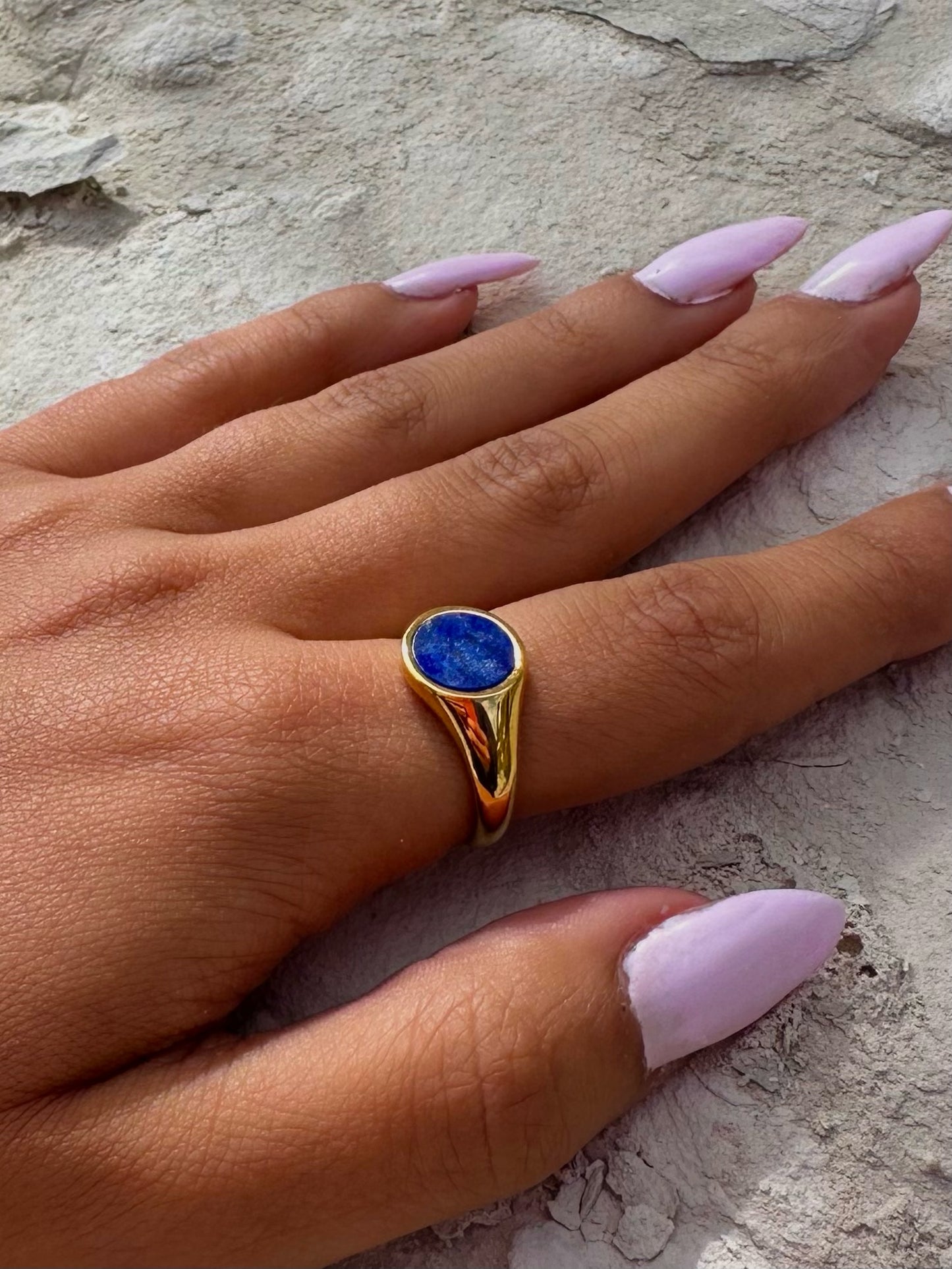 Lapis Lazuli Stone Ring Gold