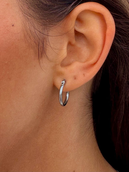 Silver Hoop Earrings
