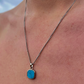 Turquoise Stone Necklace Silver