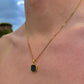 Black Onyx Stone Necklace Gold