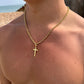 Silver Rope chain cross Pendant