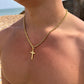 Silver Rope chain cross Pendant