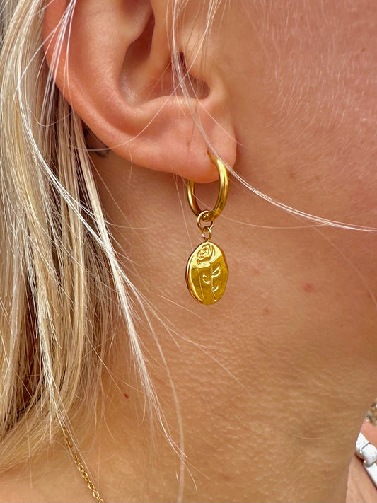 Megan Rose Dangle Earrings Gold