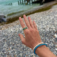 Crushed Stone Wave Ring Gold