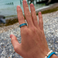 Crushed Stone Wave Ring Silver