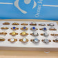 Pearl Shell Stone Ring Gold