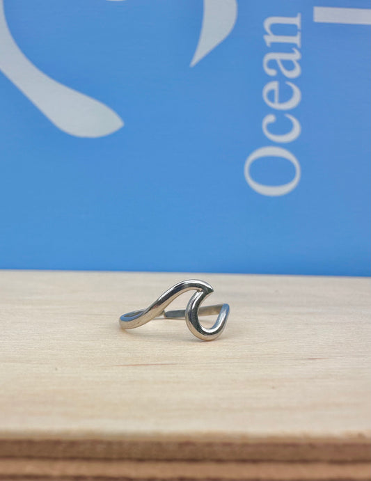 Silver Wave Ring Adjustable