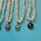 Blue Starfish Pearl Necklace Gold (NEW)