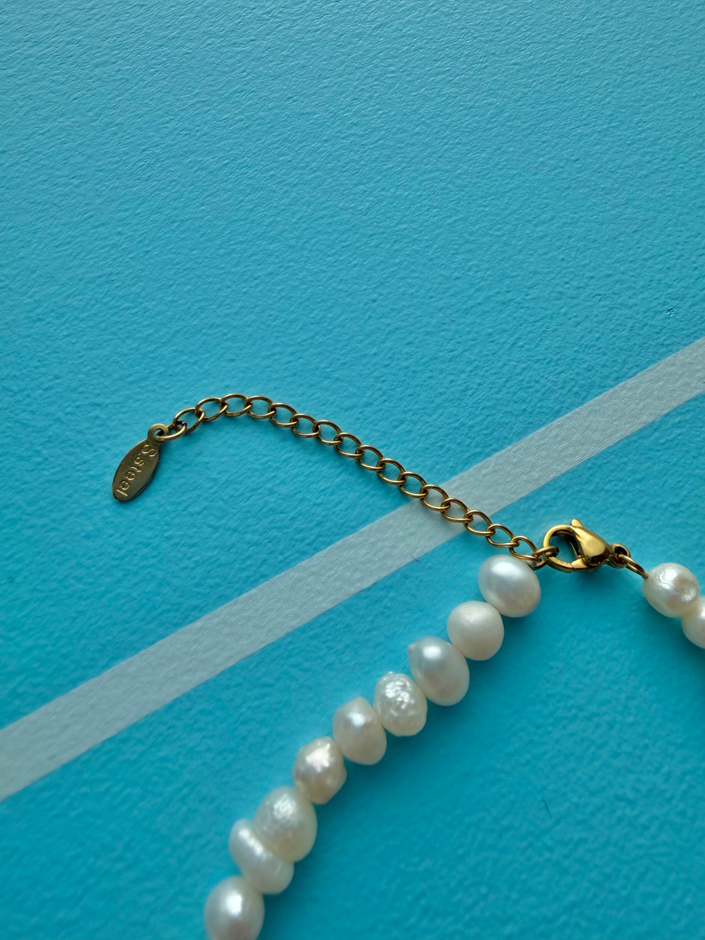Blue Starfish Pearl Necklace Gold (NEW)