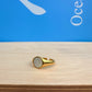 Pearl Shell Stone Ring Gold