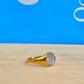 Pearl Shell Stone Ring Gold