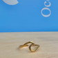 Gold Wave Ring Adjustable