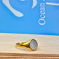 Pearl Shell Stone Ring Gold