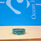 Crushed Stone Wave Ring Silver