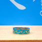 Crushed Stone Wave Ring Gold