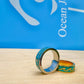 Crushed Stone Wave Ring Gold