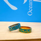 Crushed Stone Wave Ring Gold