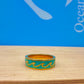 Crushed Stone Wave Ring Gold