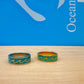 Crushed Stone Wave Ring Gold