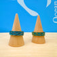 Crushed Stone Wave Ring Gold