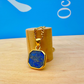 Lapis Lazuli Stone Pendant Gold