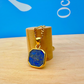 Lapis Lazuli Stone Pendant Gold