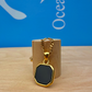 Black Onyx Stone Necklace Gold