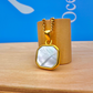 Pearl Shell Stone Necklace Gold