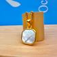 Pearl Shell Stone Necklace Gold