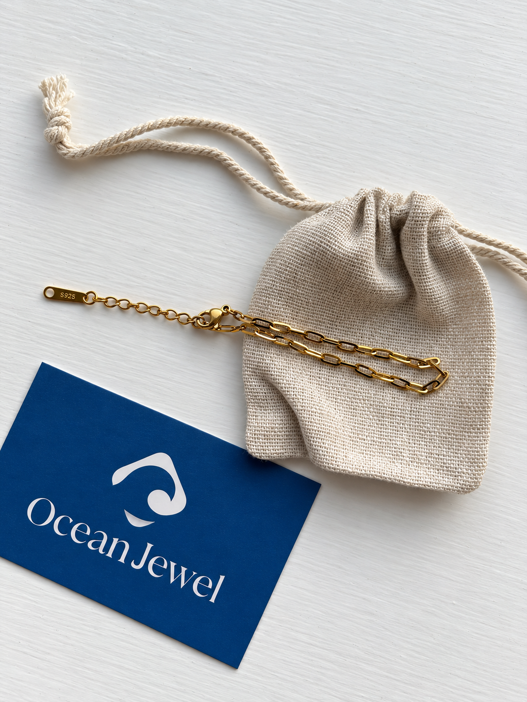 Gold Paperclip Bracelet 2mm