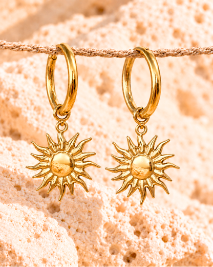 Sunshine Dangle Earrings Gold