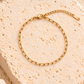 Gold Paperclip Bracelet 2mm