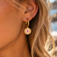 Coloured Star Gold Hoop Earrings Light Green