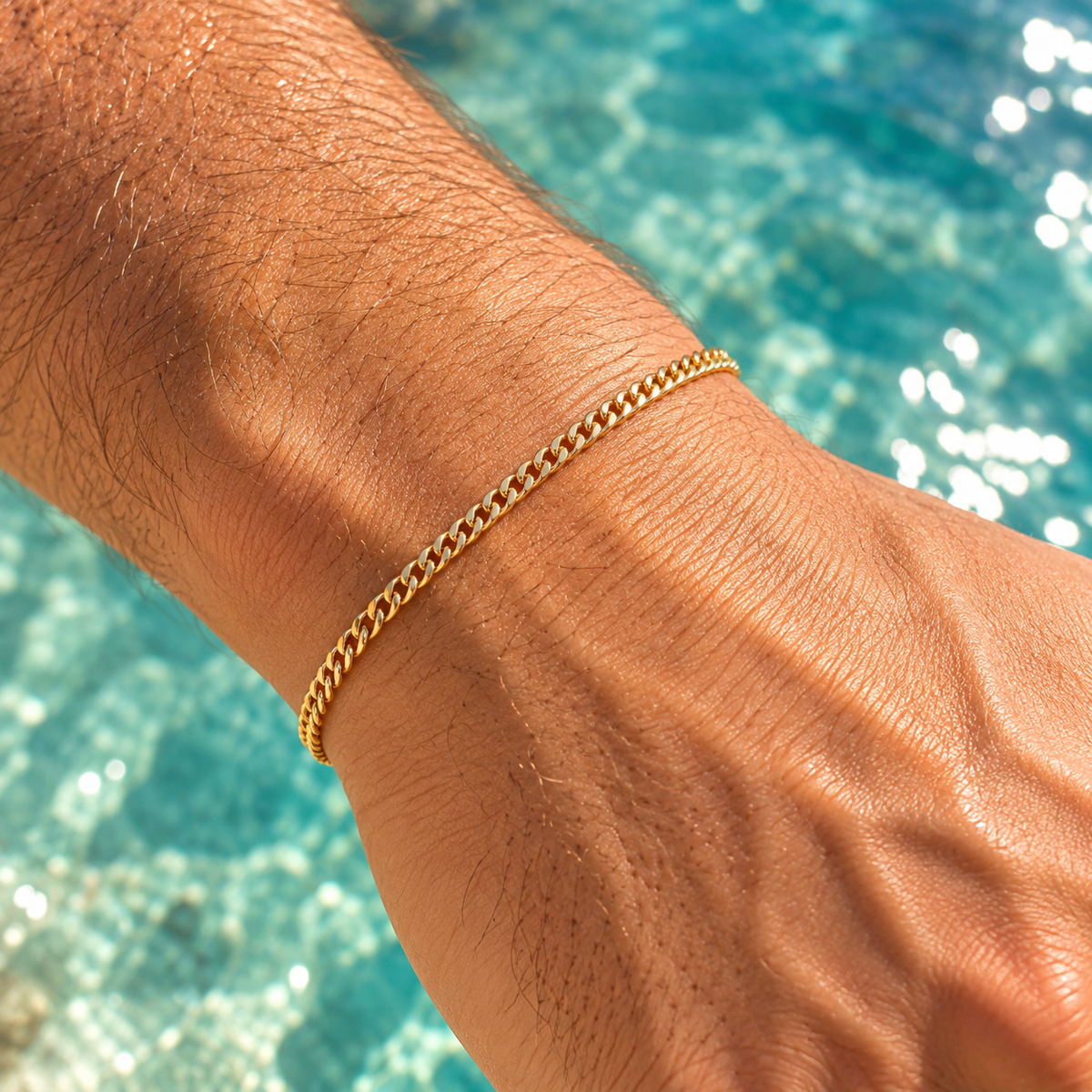 Gold Connell Bracelet 2mm